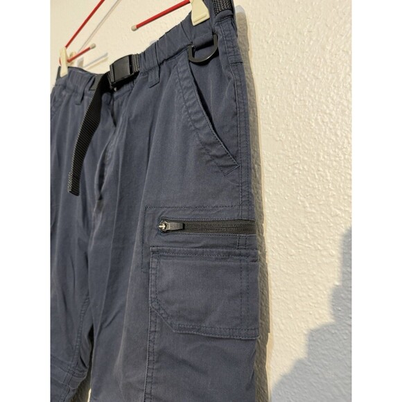BC Clothing Mens Cargo Convertible Zip Off Camping Cargo Pants Size Large Belted - Picture 8 of 16